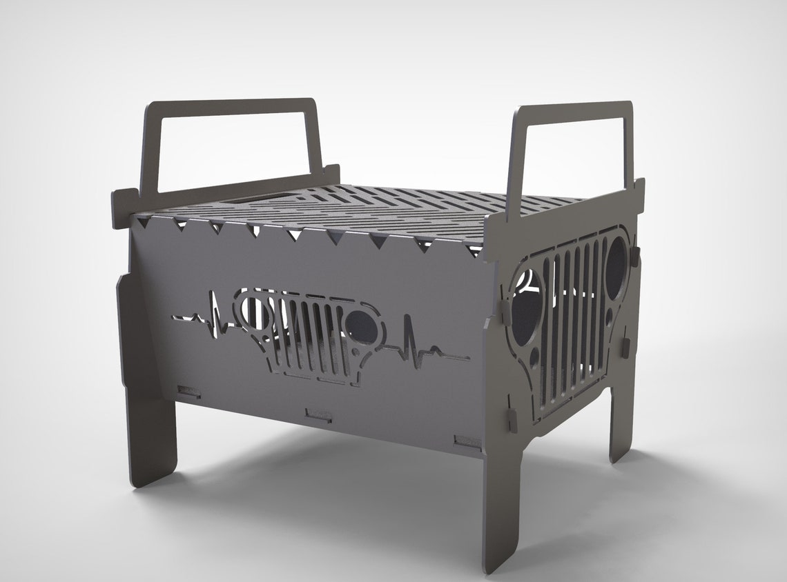 Fire Pit Jeep Big 20''x20'' DXF files for Etsy