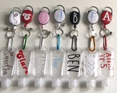 Personalised Hand Sanitiser Bottle With Clip Retractable Lanyard Alcohol Hand Gel Bottle Reusable travel hand sanitizer bottle LDC