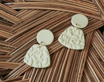 Handmade Polymer Clay Earrings | The Thea | Abstract Textures | Simple Modern Earrings | Lightweight | Hypoallergenic