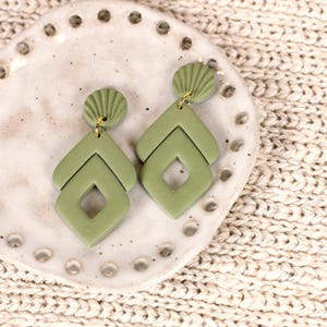 Evie Earrings | Handmade Polymer Clay Earrings | Lightweight Hypoallergic Titanium Posts | Modern Minimalist Earrings | Mothers  Day Gift