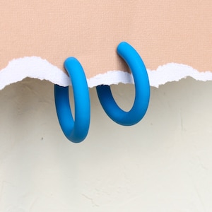Hoops Various Sizes and Colors | Lightweight Polymer Clay Earrings | Titanium Post
