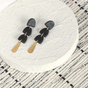 Handmade Modern Earrings | Lightweight Hypoallergenic Titanium | Polymer Clay Jewelry