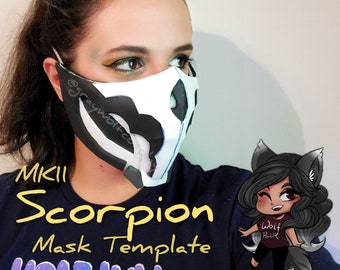 MK11 Scorpion Mask Template