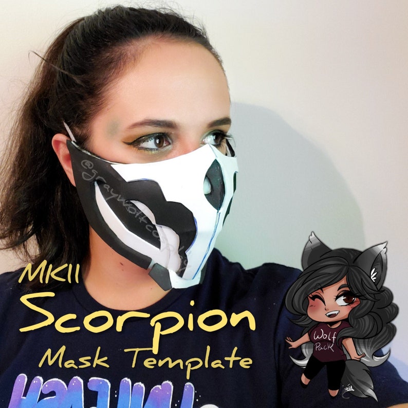 MK11 Scorpion Mask Template image 1