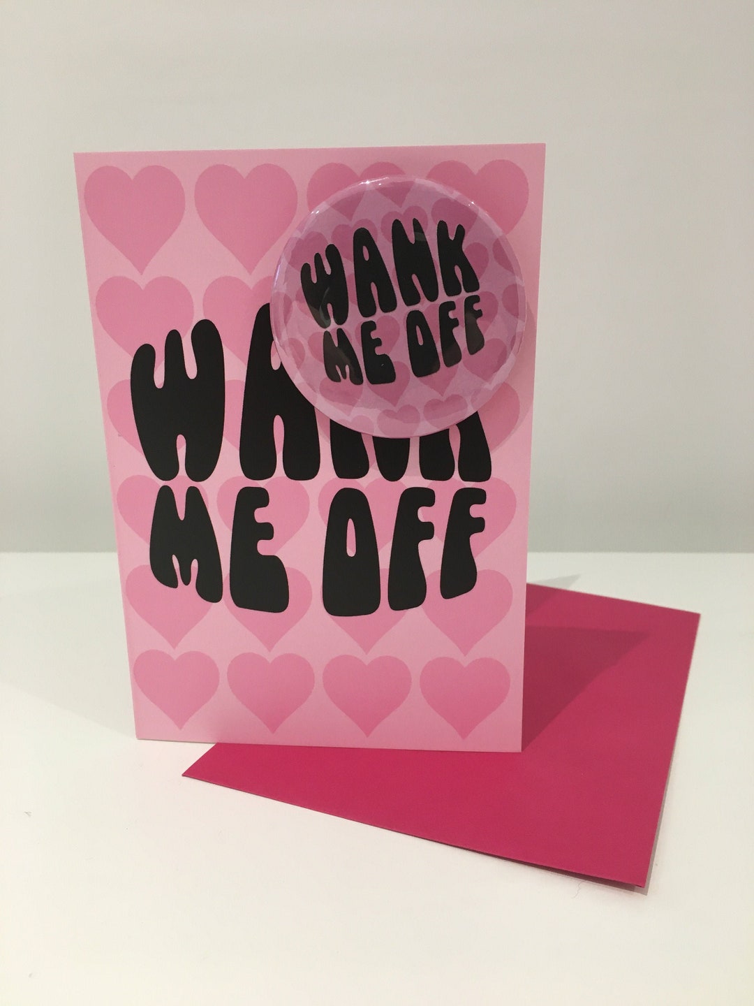 Wank Me off Greeting Card and Badge - Etsy