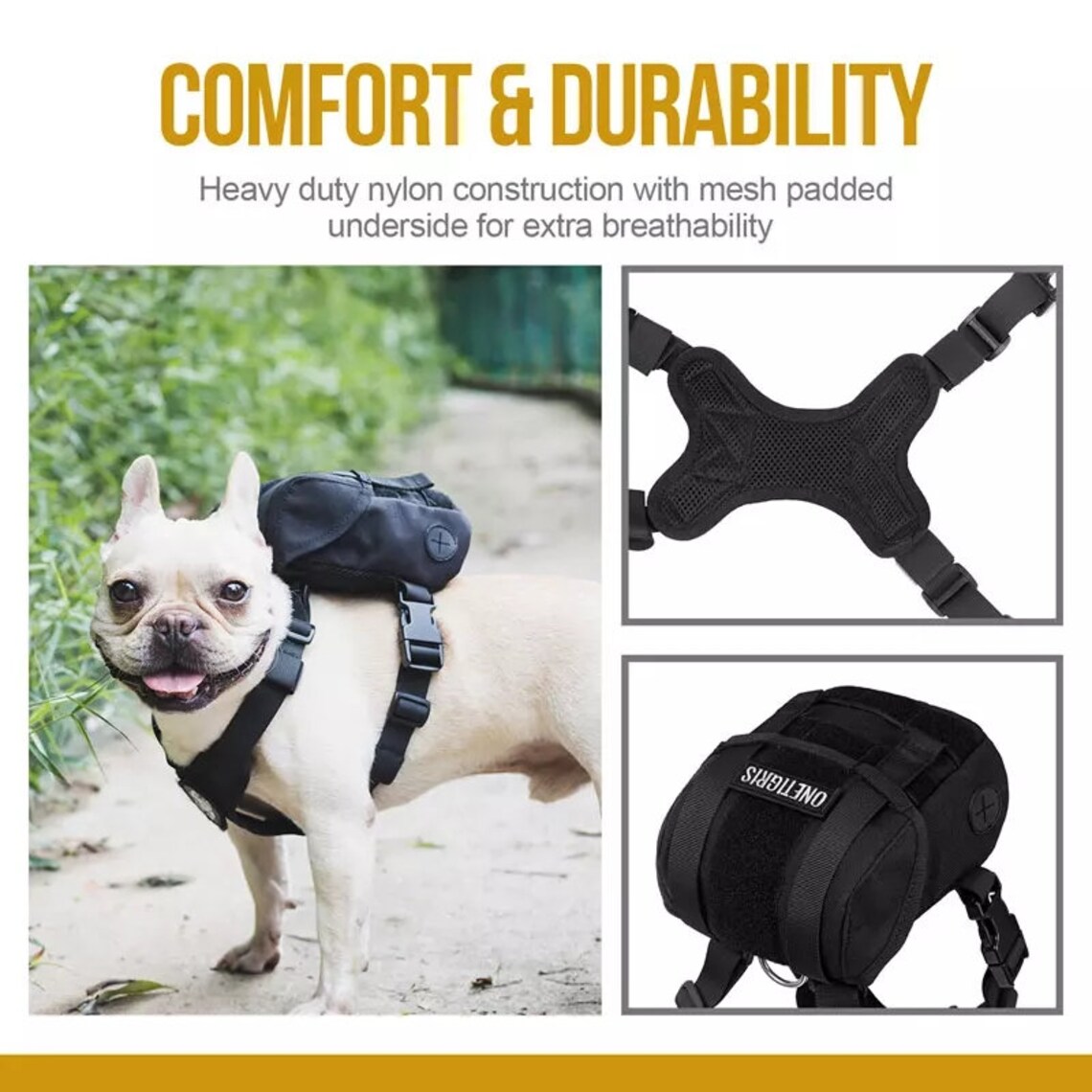 DOG BACKPACK / Small Dog Accessories / Tactical Dog Rucksack / Etsy
