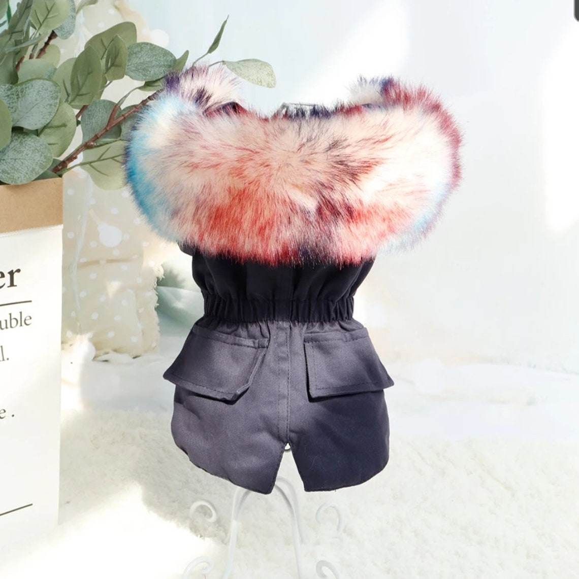 WINTER DOG JACKET Luxury Faux Fur Collar Dog Coat Fur Dog Etsy