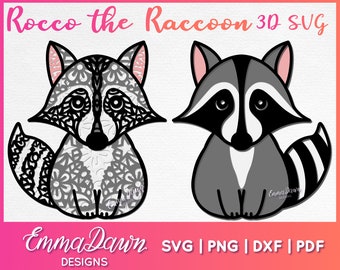 Download Cute Raccoon Svg Etsy