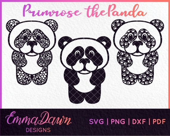 Download Primrose The Panda Mandala Zentangle 3 Designs Svg Png Etsy
