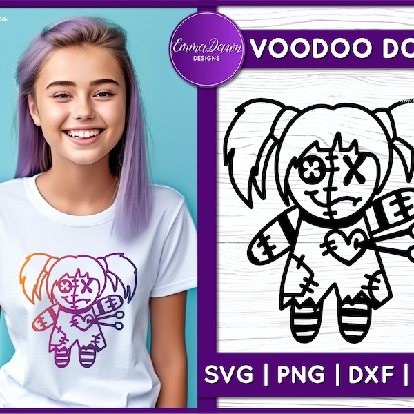 Voodoo Doll SVG, Cute Voodoo Doll Svg, Voodoo Doll SVG for Cricut, Halloween Svg Decorations, Voodoo Doll Silhouette SVG