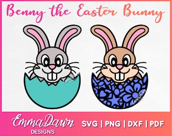 BENNY The EASTER BUNNY Svg 2 Mandala / Zentangle Designs, Easter Bunny Svg, Easter Svg, Cute Bunny Svg