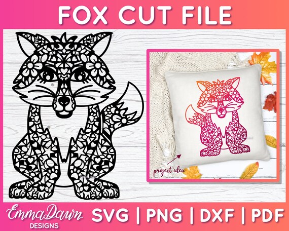 Fox Svg For Cricut Fox Mandala Svg Fox Zentangle Svg Floral Etsy 