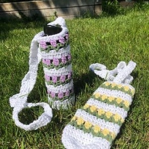 PDF PATTERN: Crochet Tulip Water Bottle Holder