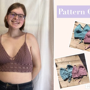 DIGITAL Crochet Pattern Only- Grace Bralette Shirt//crochet PATTERN// crochet crop top for any shape and size