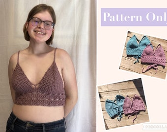 DIGITAL Crochet Pattern Only- Grace Bralette Shirt//crochet PATTERN// crochet crop top for any shape and size