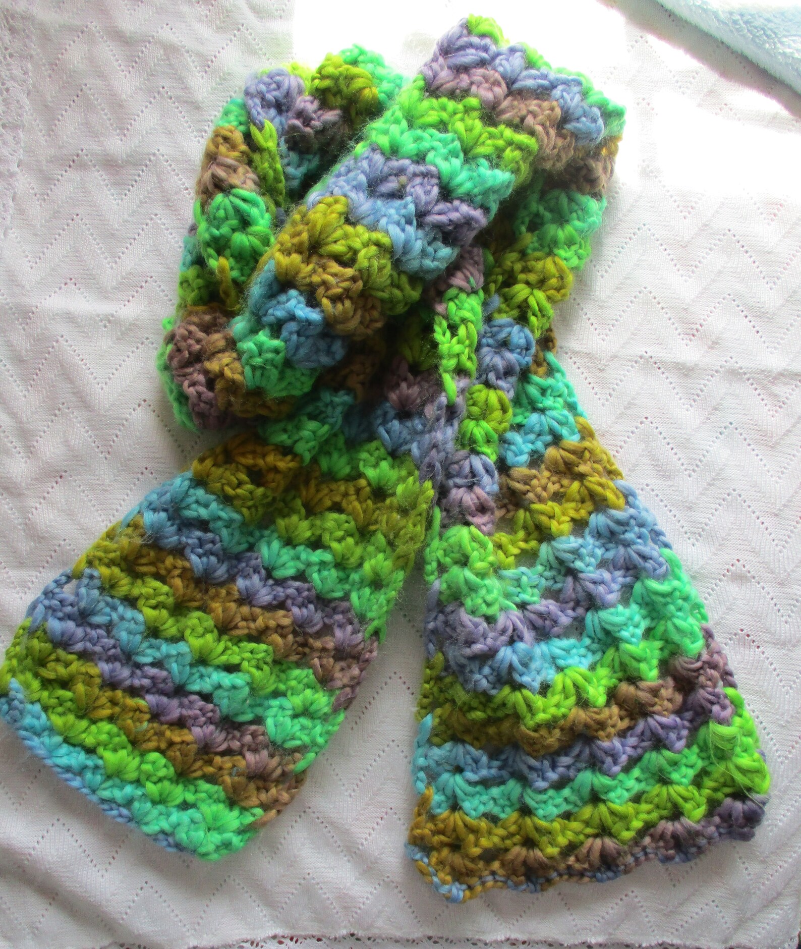 Crochet Island Lace Scarf ready to Ship Etsy