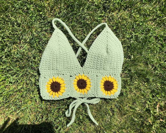 sunflower crochet top