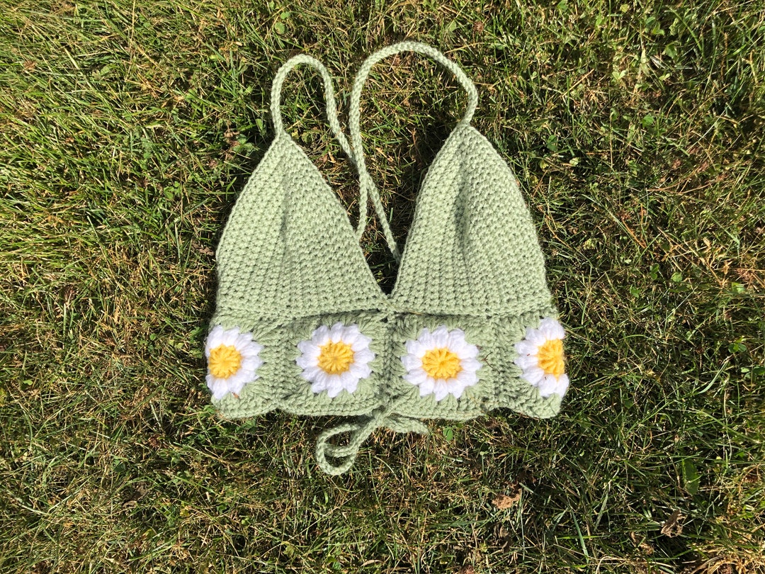 Crochet Tendencia De Bikinis 2021 CUSTOM Daisy Crochet Top, Pick