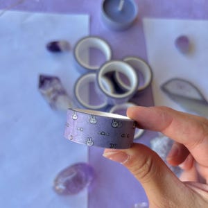Washi tape, cute scotch, kawaii stationary, journaling supplies, scrapbooking, diary supplies, paper washi tape, bunnies, sailor moon, lilac