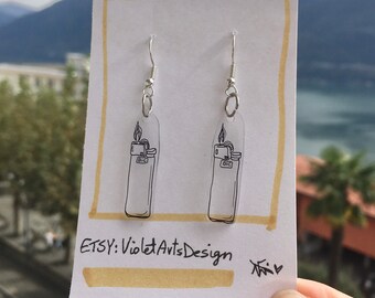 Aesthetic lighter earrings