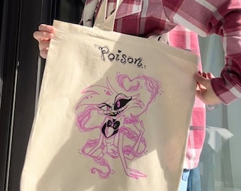 Angeldust and Alastor tote bag, Hazbin hotel fanart
