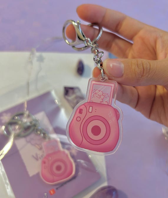 Kawaii Cute Acrylic Keychain, Aesthetic Keyring, 90s Nostalgia
