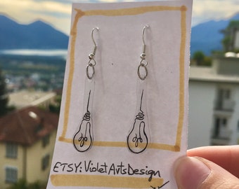 Aesthetic light bulb earrings