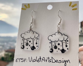 Aesthetic clouds earrings