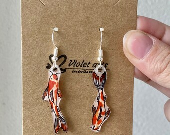 Koi fish earrings