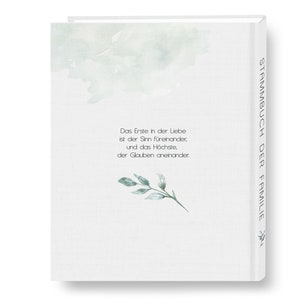 Stammbuch der Familie Greenero A5 A4 Stammbücher personalisiert handgefertigt Eukalyptus grün Bild 4