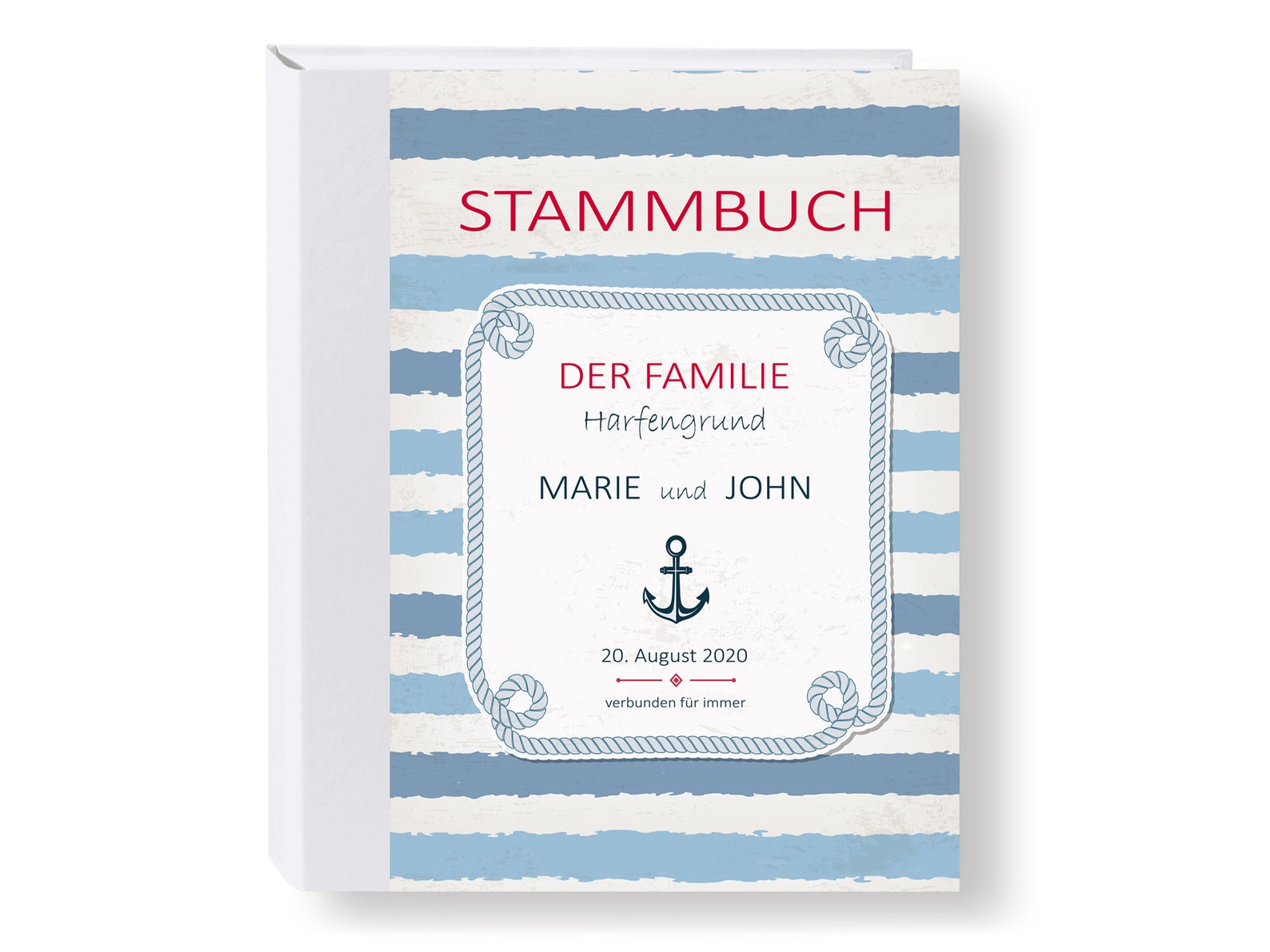 Family Book Personalized Maritim Blue A5 A4 Family Record Etsy