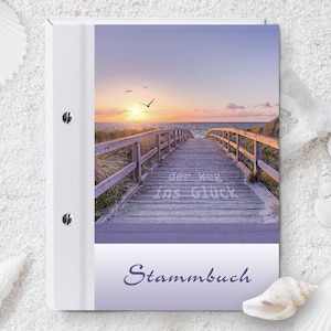 Stammbuch der Familie Glücksweg A5 A4 Familienstammbuch Hochzeit Maritim Strandhochzeit