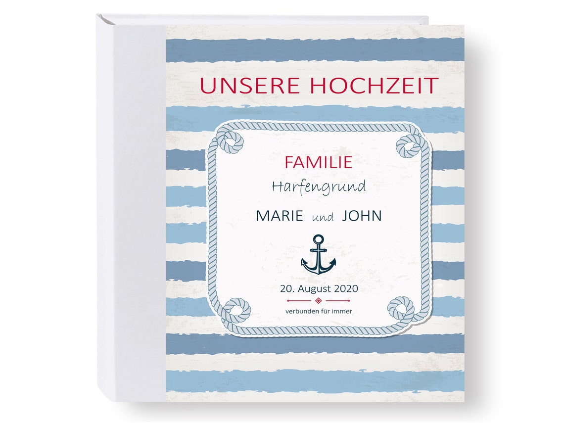 Buch Set Hochzeit Maritim Gästebuch personalisiert Etsy