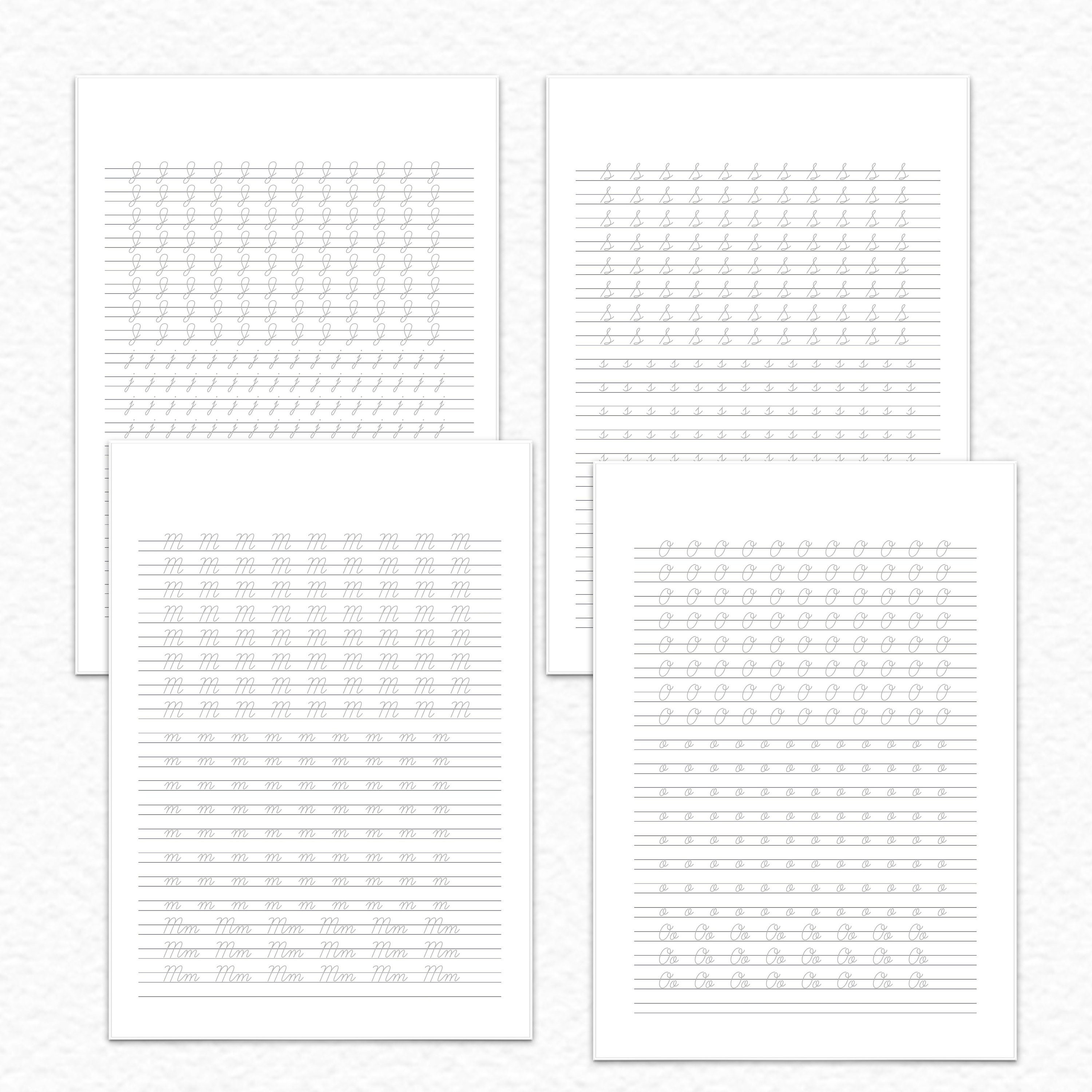 CURSIVE LETTERS TRACING Handwriting Practice sheet | Etsy