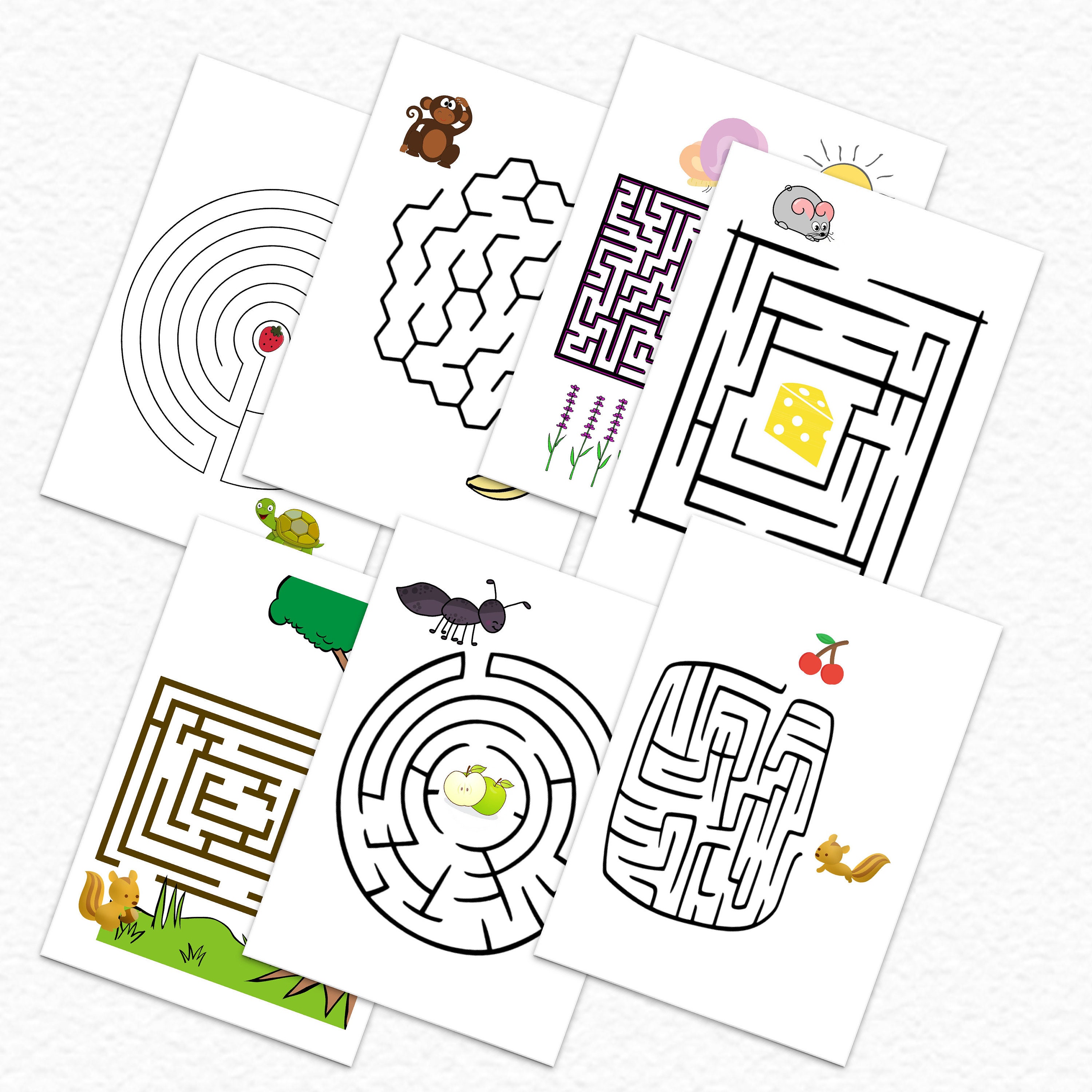 100 Printable Worksheets MaZe for Kids Preschool At Home | Etsy