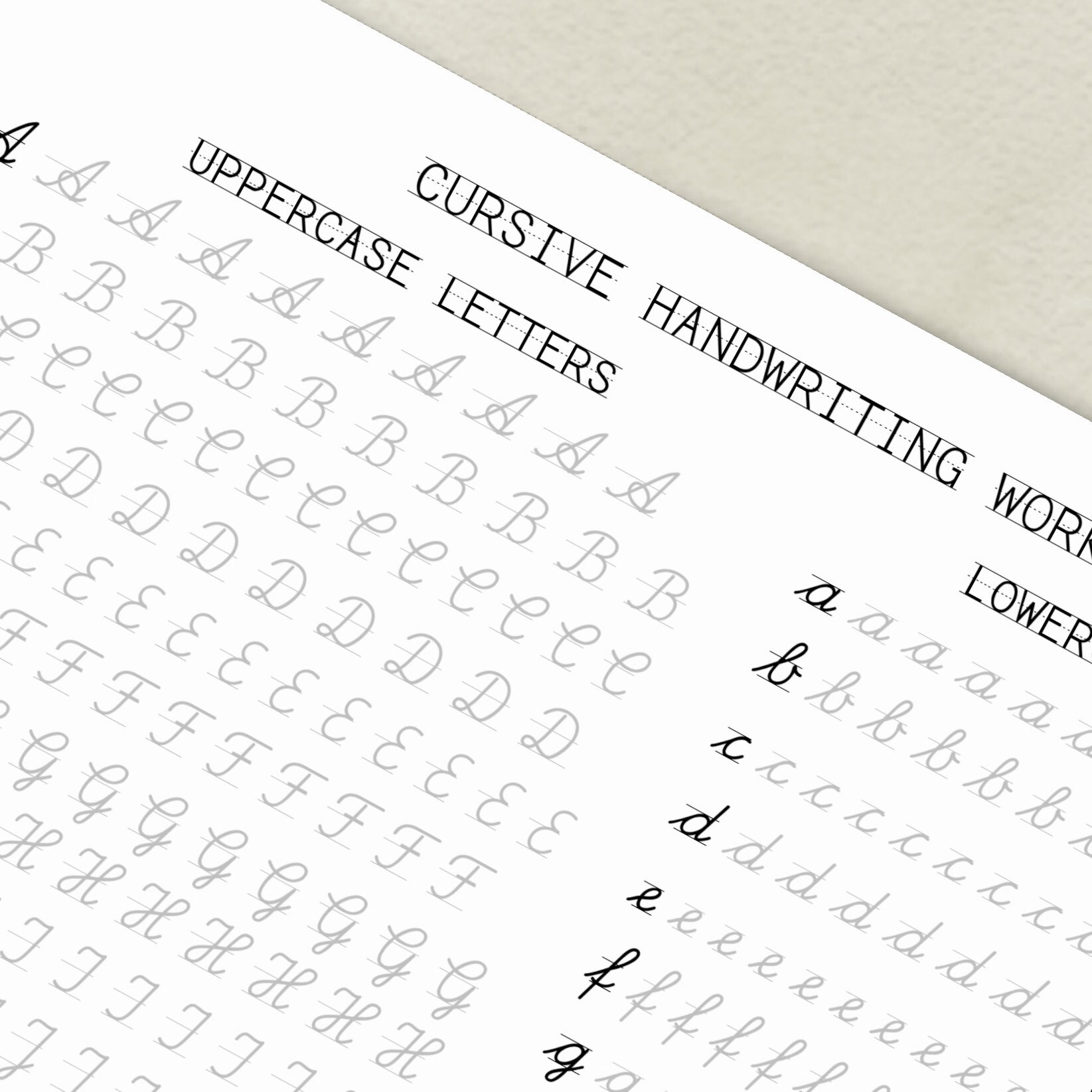 CURSIVE LETTERS TRACING Handwriting practice Worksheets | Etsy