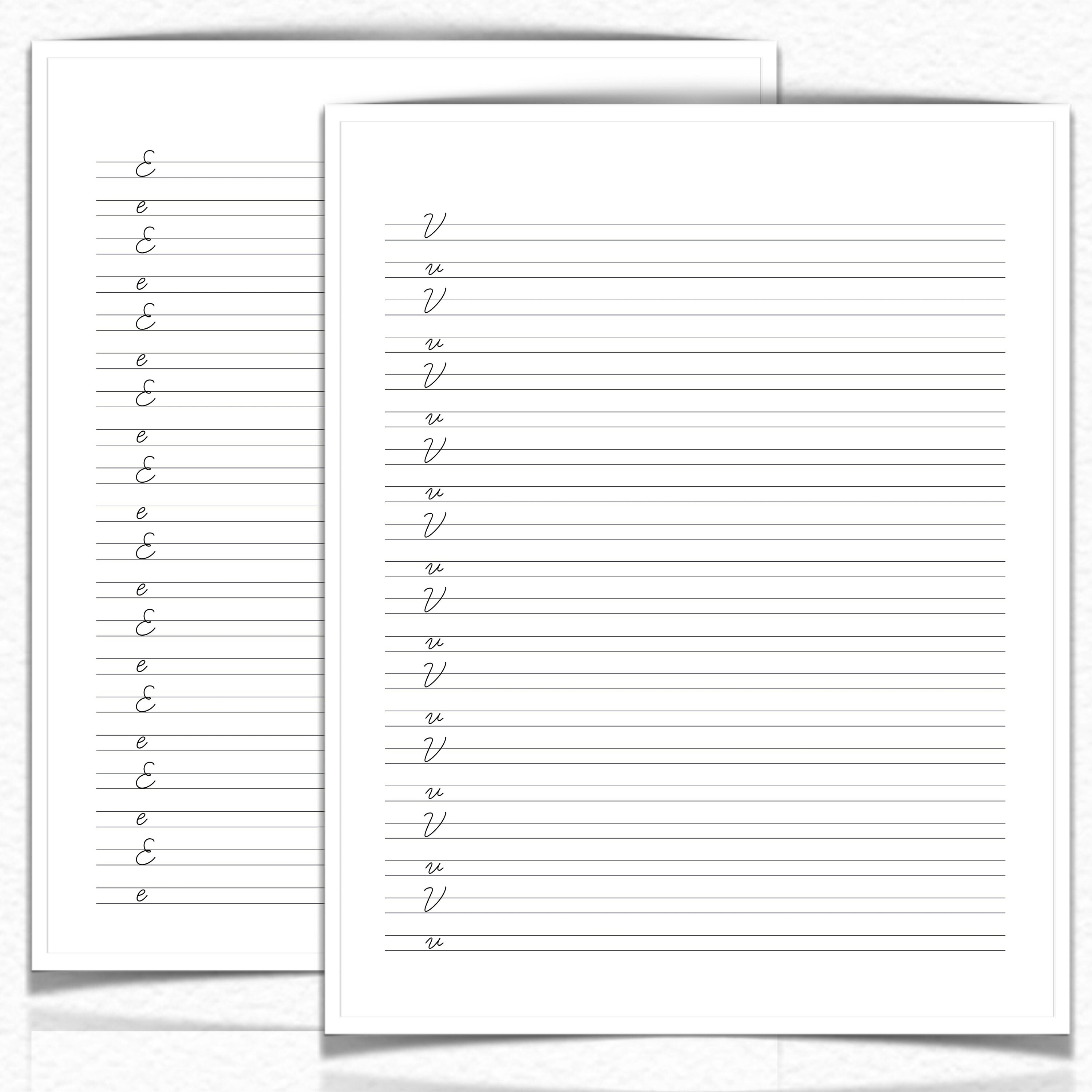 CURSIVE LETTERS TRACING Handwriting Practice sheet | Etsy