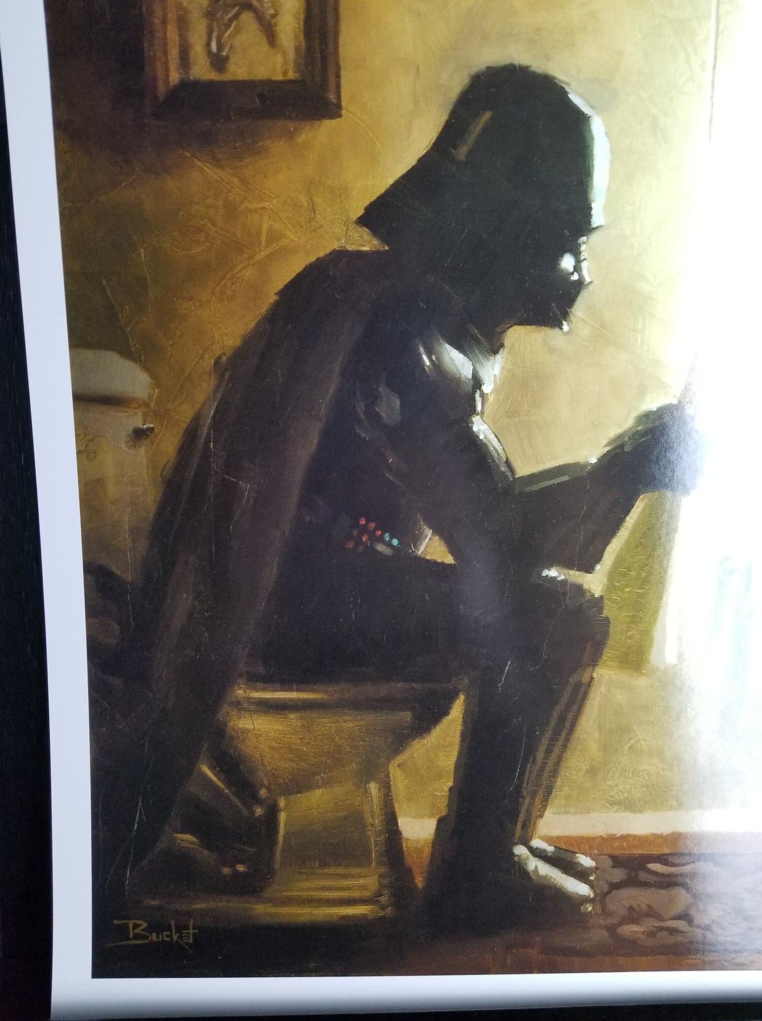 Darth Vader Star Wars Bathroom Art Print Taking a Etsy