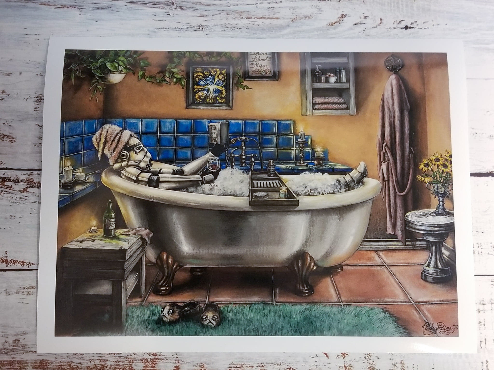 Stormtrooper Bubble Bath & a Good Book Star Wars Bathroom Art Etsy