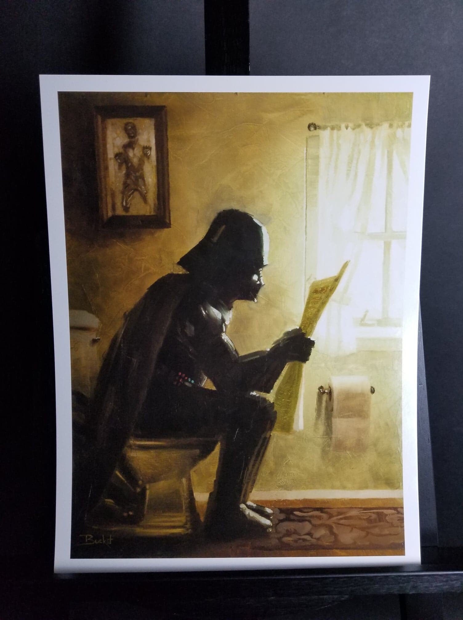 Darth Vader Star Wars Bathroom Art Print Taking a Etsy