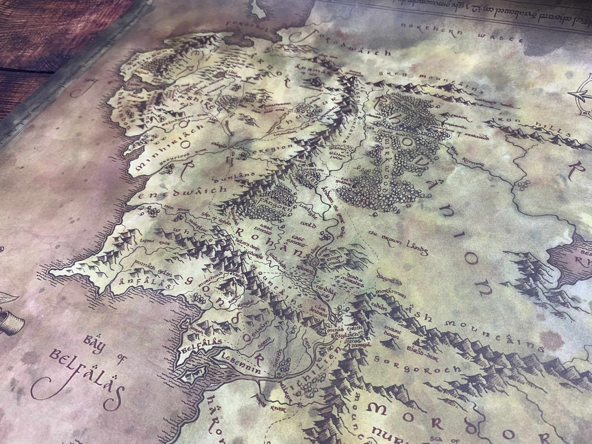 Der Herr der Ringe Replik Karte von Mittelerde Druck auf Etsy