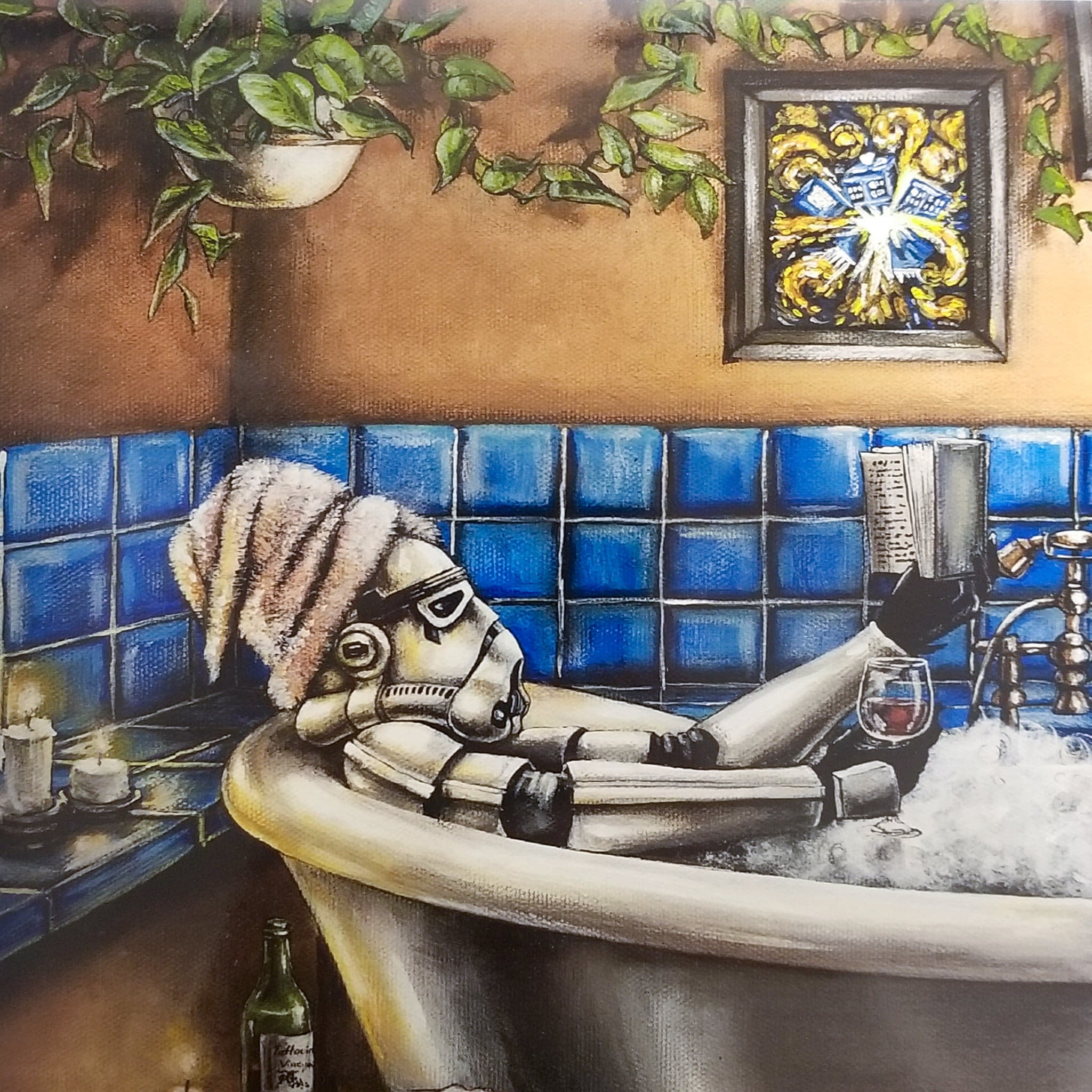 Stormtrooper Bubble Bath & a Good Book Star Wars Bathroom Art Etsy