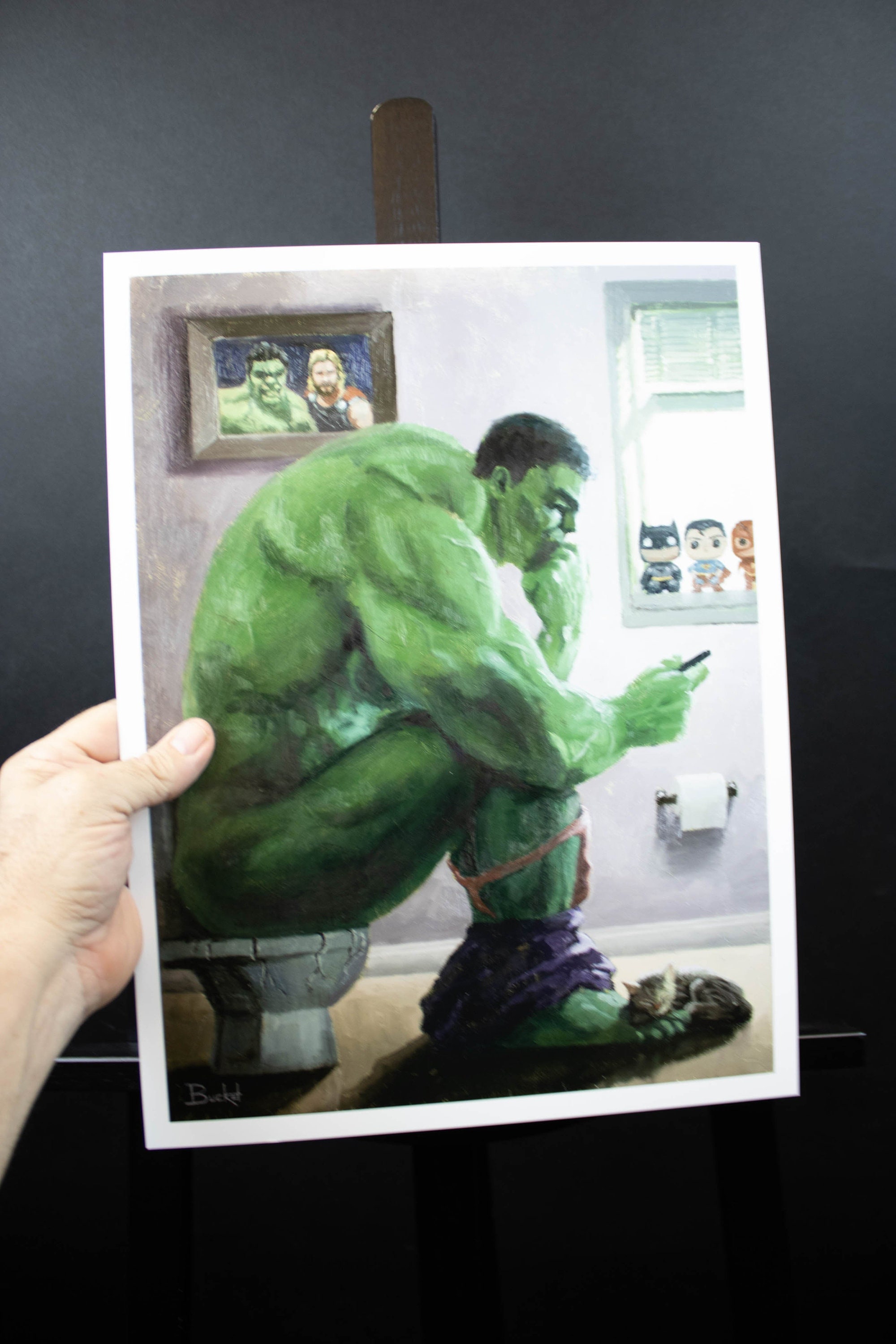 Incredible Hulk Marvel Bathroom Art Print: Hulk | Etsy