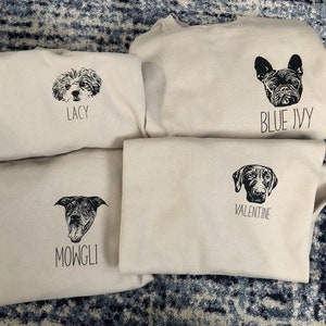 Custom dog crewneck, custom dog sweatshirt, custom dog hoodie, dog sweatshirt, custom dog apparel Gifts for her Gifts for him image 5