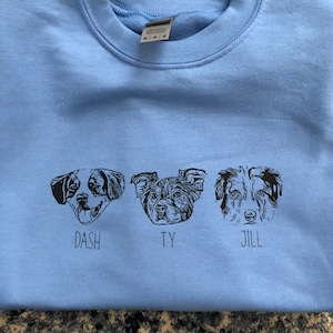 Custom dog crewneck, custom dog sweatshirt, custom dog hoodie, dog sweatshirt, custom dog apparel Gifts for her Gifts for him image 7