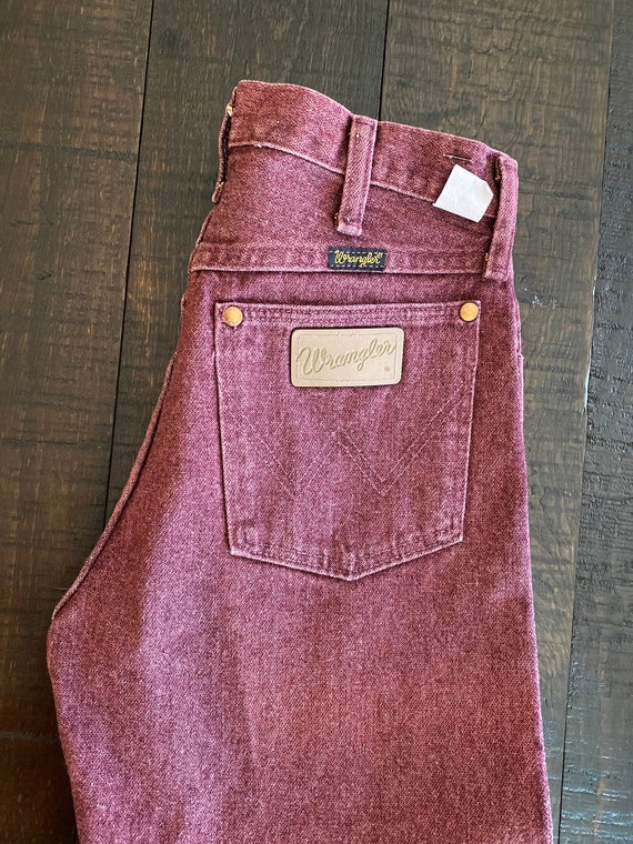 Vintage burgundy wranglers