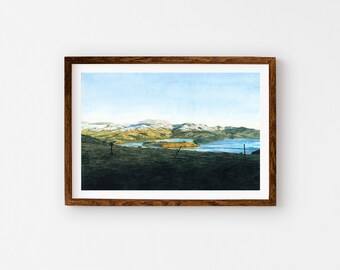 Large Giclée Print • Snowy Mountains