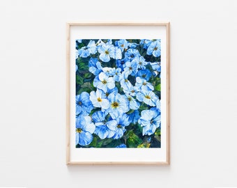 Large Giclée Print • Blue Flowers