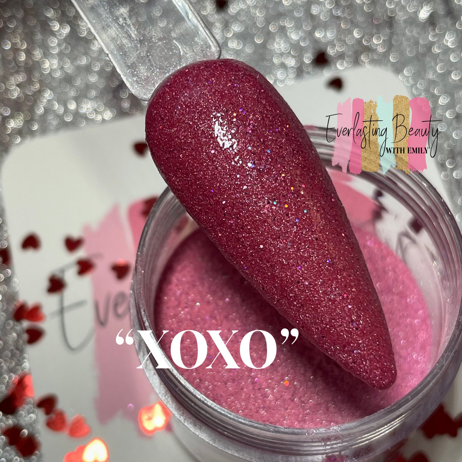 XOXO Dip Powder Valentines Day Nails Etsy