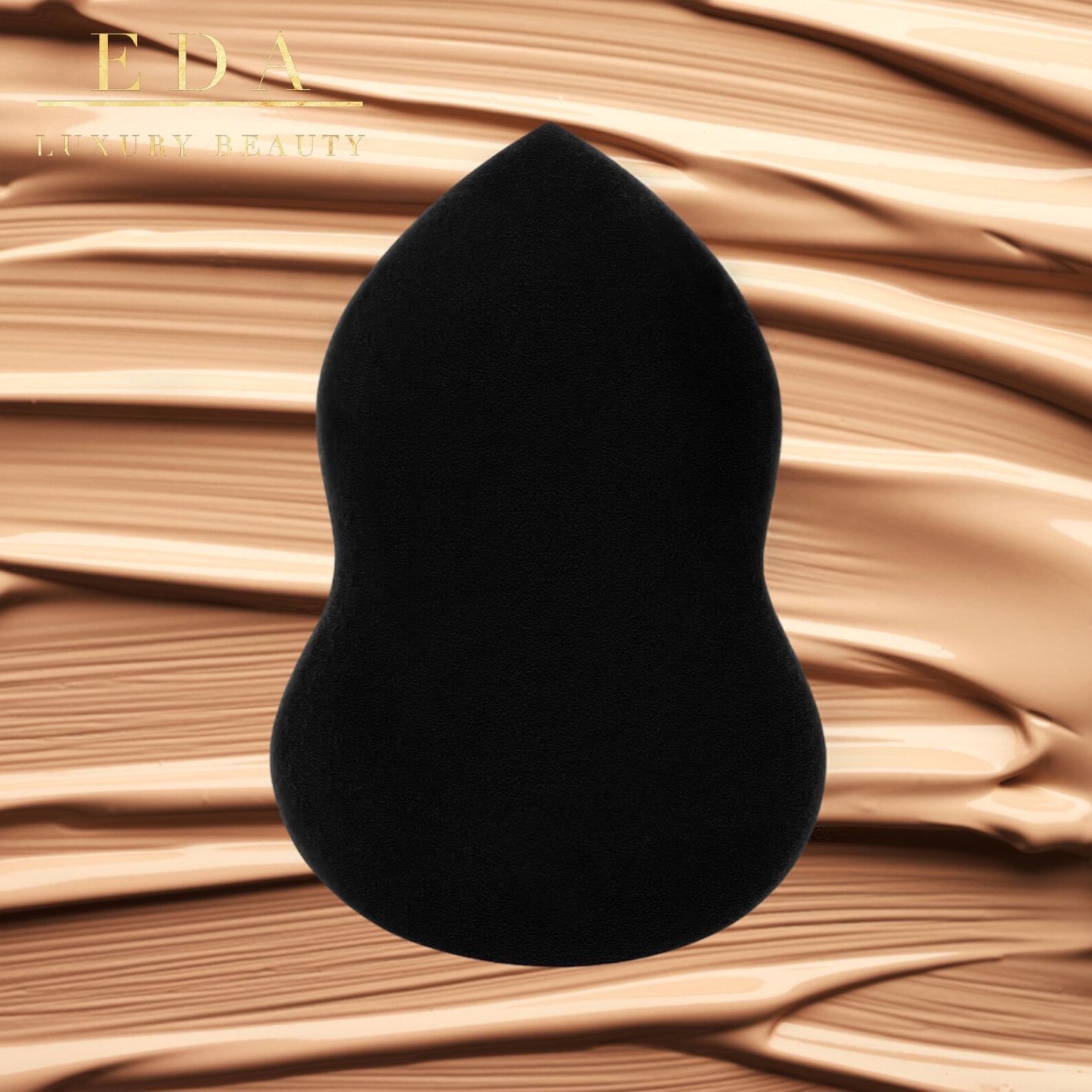 EDA LUXURY BEAUTY Black Beauty Blender Super Soft Smooth Gourd Shape
